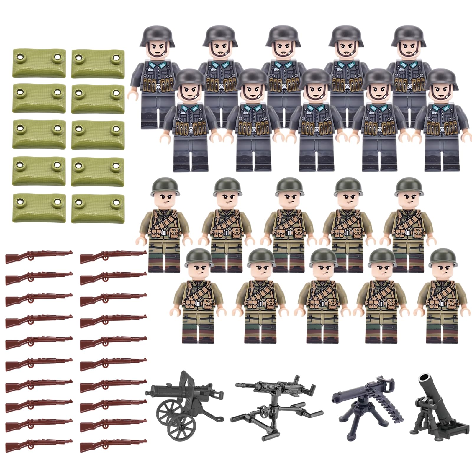 KFSCIP 54 Pcs Army, Soldier, Toy Soldiers Figures, Small Soldiers, Toy Soldiers Army Toys, For Kids' Imaginative Play & Party Favors, Boys & Girls