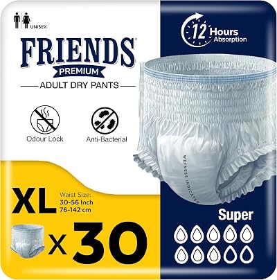 Friends Unisex Incontinence Pants Super XL 30-56 inch Extra Height