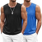 COOFANDY Men's Workout Tank Top 2 Pack Casual Soft Sleeveless Gym Muscle Shirts Bodybuilding Tee
