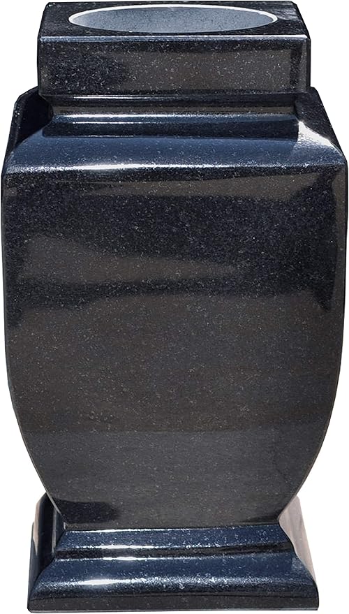 Amazon Com Black Granite Headstone Cemetery Classic Style Vase 6 X 12 High Kitchen Dining