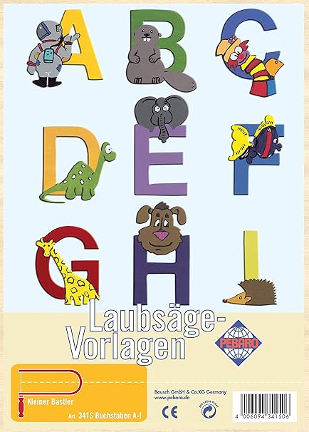 Pebaro Laubsagevorlage Aus Sperrholz Motiv Buchstaben A I Holz Din A4 Amazon De Spielzeug