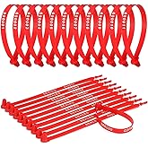 Faccito 300 Pack Plastic Truck Seals Tamper Evident Security Tag Trailer Seal, Each is Numbered Sequentially, Numbered Safety Disposable Lock for Logistics Transport Package Shipping Tag(Red)