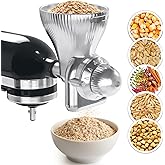 GLINK All Metal Grain Mill Attachment for KitchenAid Stand Mixer,12 Levels Flour Grinder Accessories, Grain Mill Attachment F