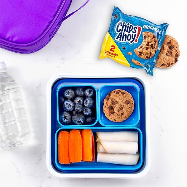 CHIPS AHOY! COOKIES VARIETY PACK, ORIGINAL CHOCOLATE CHIP, CHEWY CHOCOLATE CHIP WITH REESE’S PEANUT BUTTER CUPS & CHEWY HERSHEY’S FUDGE FILLED SOFT COOKIES, 50 SNACK PACKS
