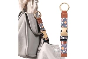 EKAX Travel Carry Strap with Ring Hooks, Buckle, Add-a-Bag Luggage Strap, Adjustable Bag Holder, Travel Clip for Carry-on Bags