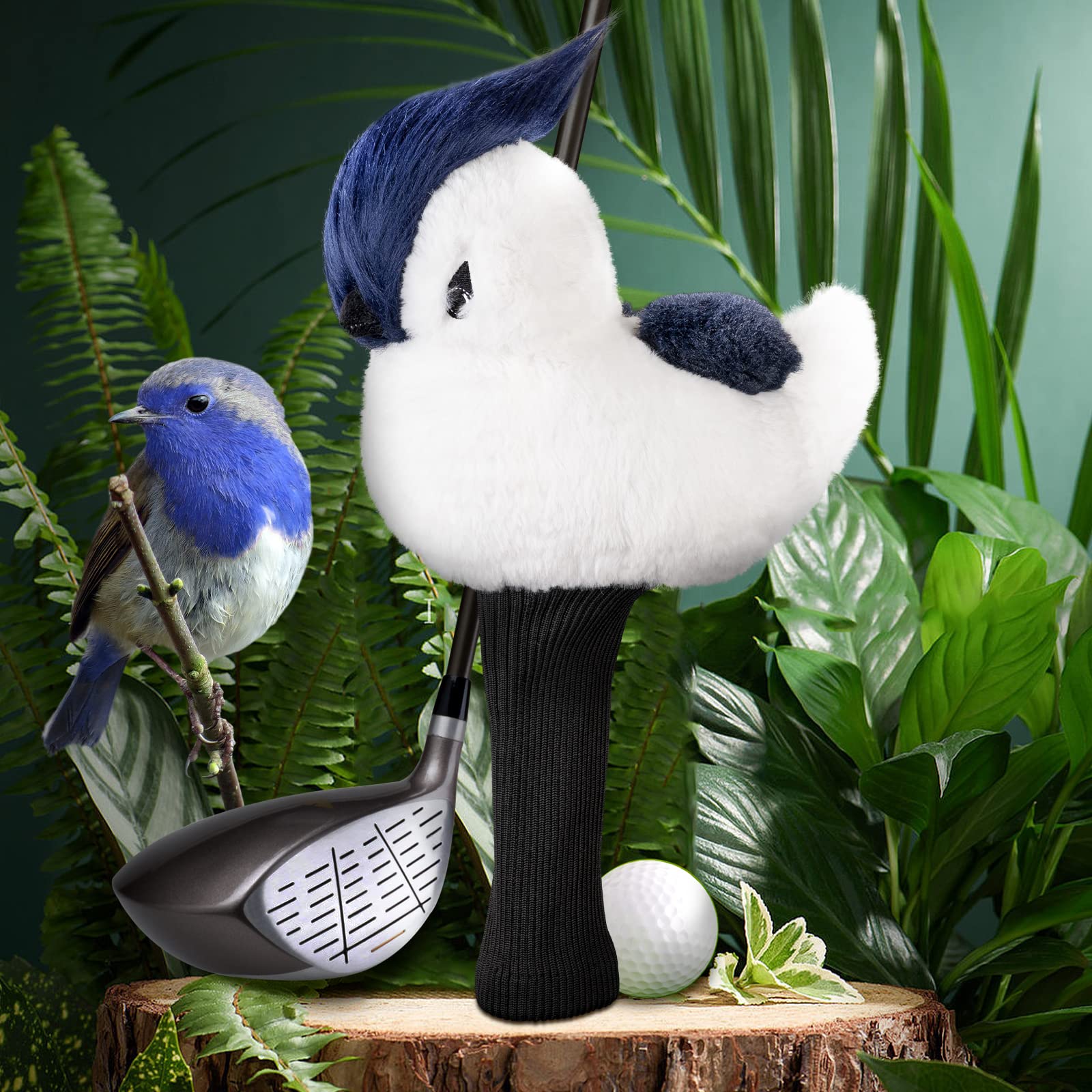 Bird with Blue Hair Plush Driver Headcover Fits up to 460cc Head