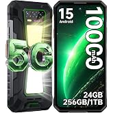 OUKITEL WP58 Pro Rugged Phone 5G with Dual Lights 10000mAh 256GB Smartphone | 24GB RAM+256GB ROM 120Hz Night Vision Camera NFC GPS OTG for T-mobile ONLY