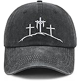 Mjanmqwtb Crosses GiftsHat for Women Men, Adjustable Embroidered Religious Baseball Cap