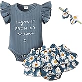 Mioglrie Newborn Infant Baby Girl Clothes Romper Shorts Set Floral Summer Outfits Cute Baby Clothes Girl
