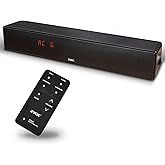 ZVOX Dialogue Clarifying Sound Bar - Patented Hearing Technology, AccuVoice TV Sound Bar with 12 Levels of Voice Boost, 17" Home Theater TV Speakers, Ideal for Smart TVs - AV157 Black