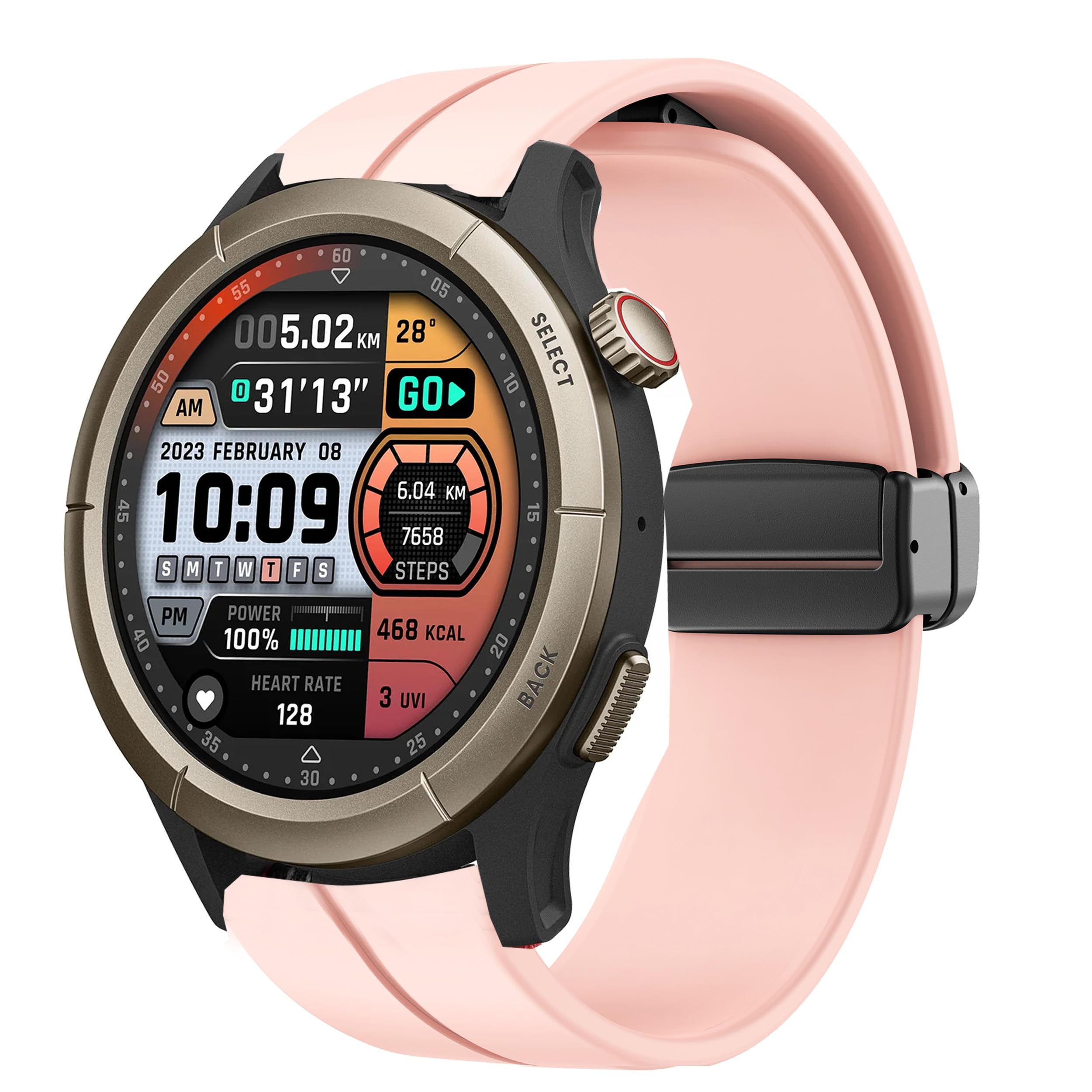 for Amazfit Cheetah Pro Band, Quick Release Soft Silicone Magnetic Buckle Sport Replacement Straps Accessories Compatible with Amazfit Cheetah Pro/Cheetah/GTR 47mm/GTR 3/GTR 3 Pro/GTR 4/Falcon/Stratos