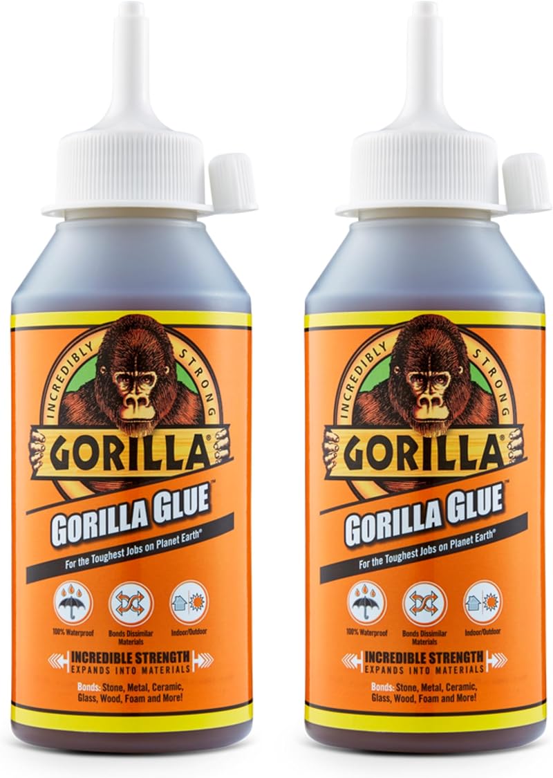 Gorilla Glue 250ml 2 Pack All-Purpose Adhesive Bonding Expands 3x