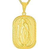 LIFETIME JEWELRY Our Lady of Guadalupe Charm Pendant Necklace 24k Gold Plated