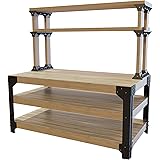 2x4basics 90164 Custom Work Bench and Shelving Storage System, Black