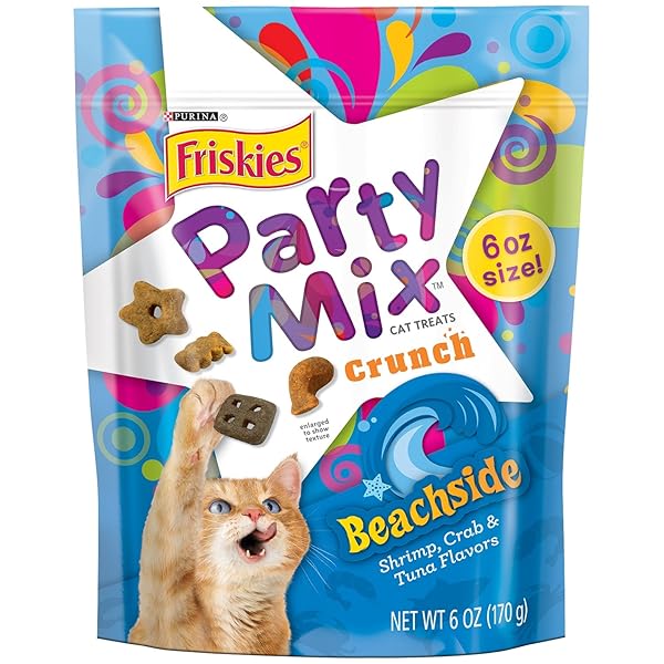 FRISKIES PURINA PARTY MIX BEACHSIDE CRUNCH, 6 OZ