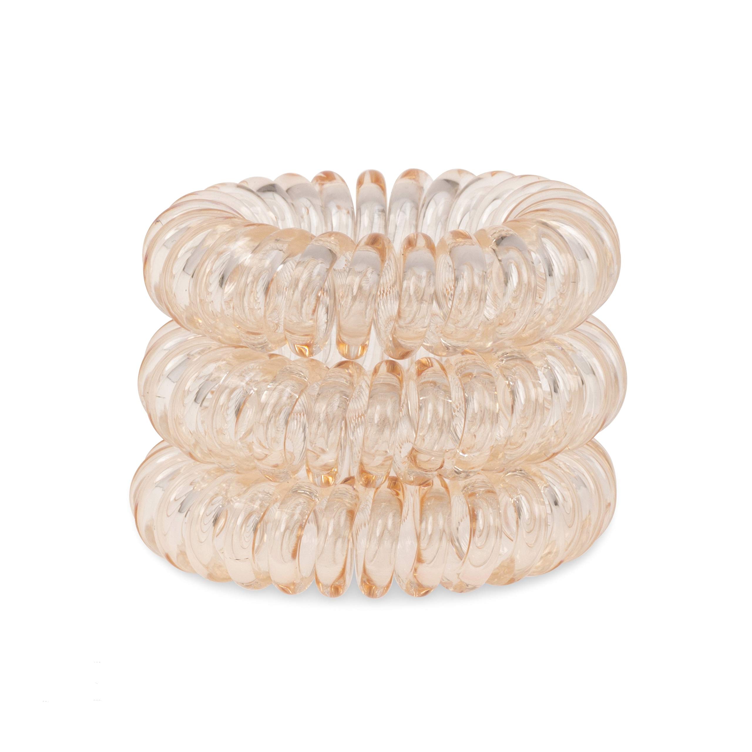 Peachy Pink SpiraBobble | Hair Bands for Women –12Pcs Set Hair Bobbles | Durable Hair Tie | Spiral Ring for ponytails