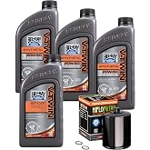 Bel-Ray Synthetic 3-Hole Complete Oil Change Kit Fits Harley-Davidson, 1986-2022 Sportster, Black Filter