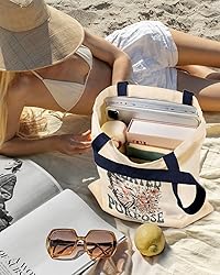 Miss Adola Aesthetic Canvas Tote Bag for Women