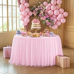 HB HBB MAGIC Light Pink Round Tablecloth 60 inch