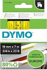 DYMO D1 Labels Black on Yellow Tape 19 mm x 7 m for LabelManager