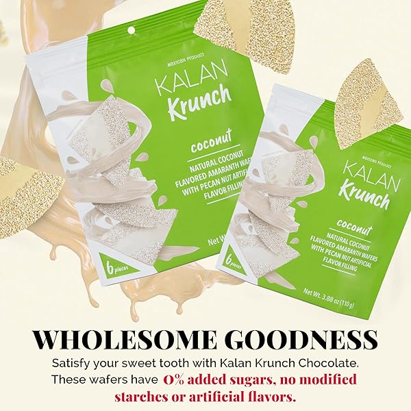 KALAN KRUNCH COCONUT NATURAL FLAVORED AMARANTH WAFERS, PACK OF 1, 3.88 OZ