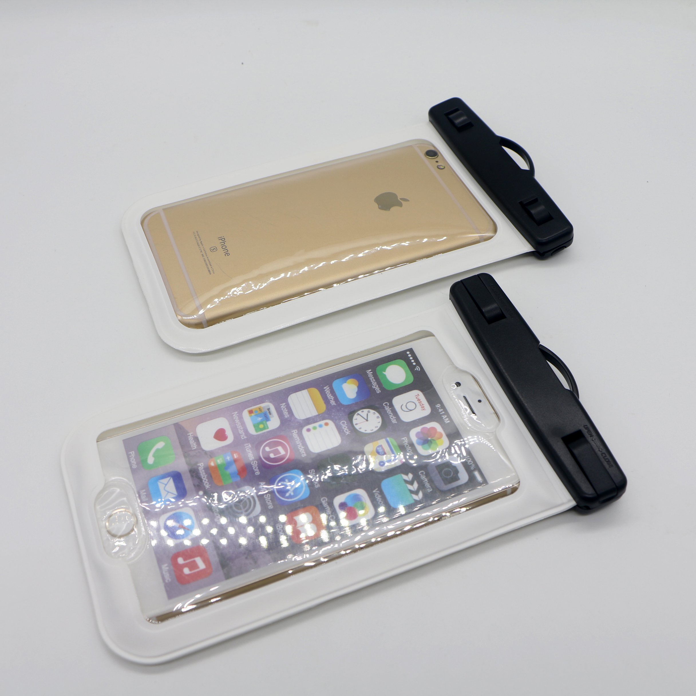 Tripcraft 6 Inch Waterproof Case Dry Bag Cell Phone Pouch for Apple iPhone 7 6 5, Samsung S7 S6 S5 Note HTC LG Sony(White)