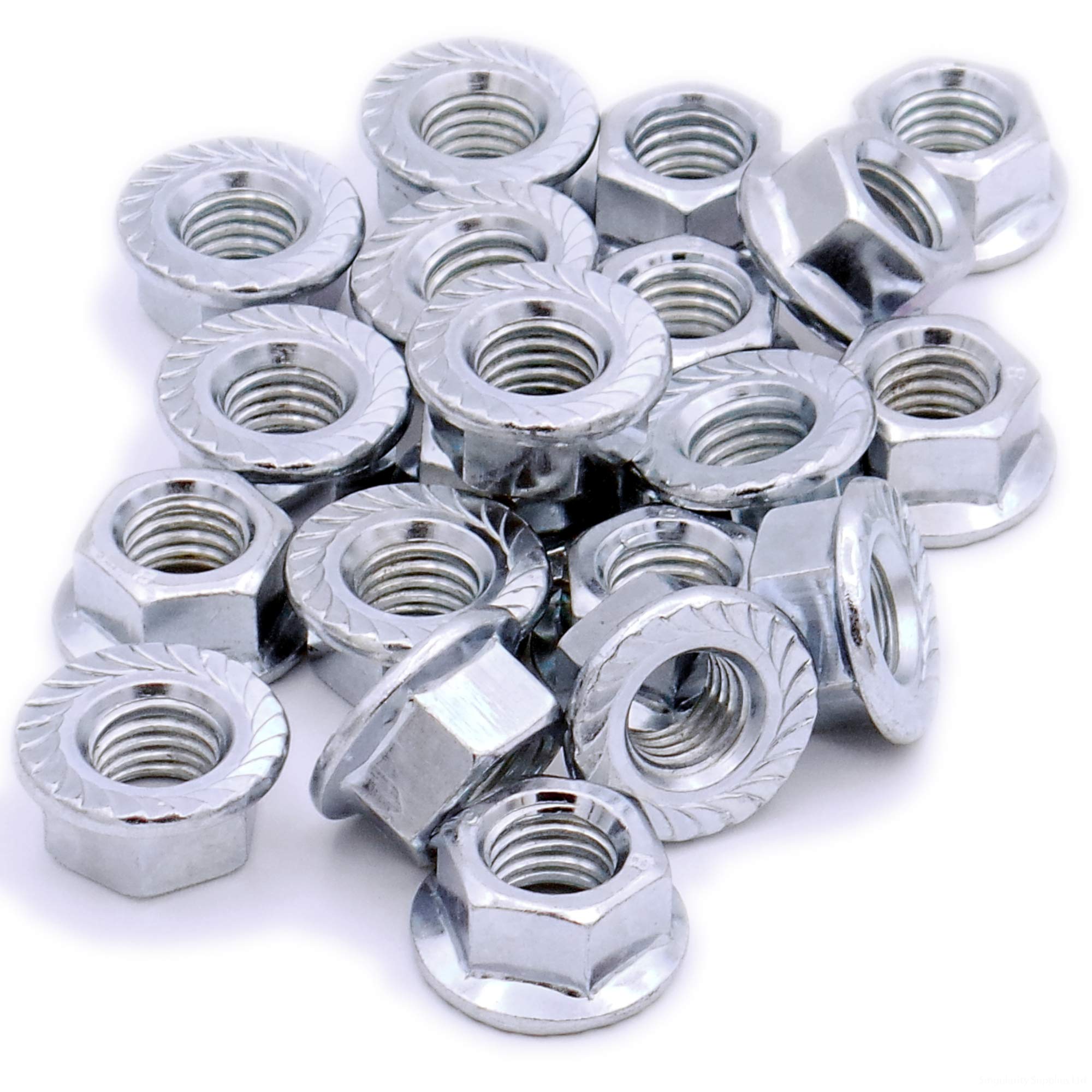 M5 (5mm) Serrated Flange Hex Nut - Steel (Pack of 20)