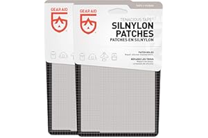 GEAR AID Tenacious Tape Silnylon Patches for Silicone Tent and Tarp Repair, 3”x5”