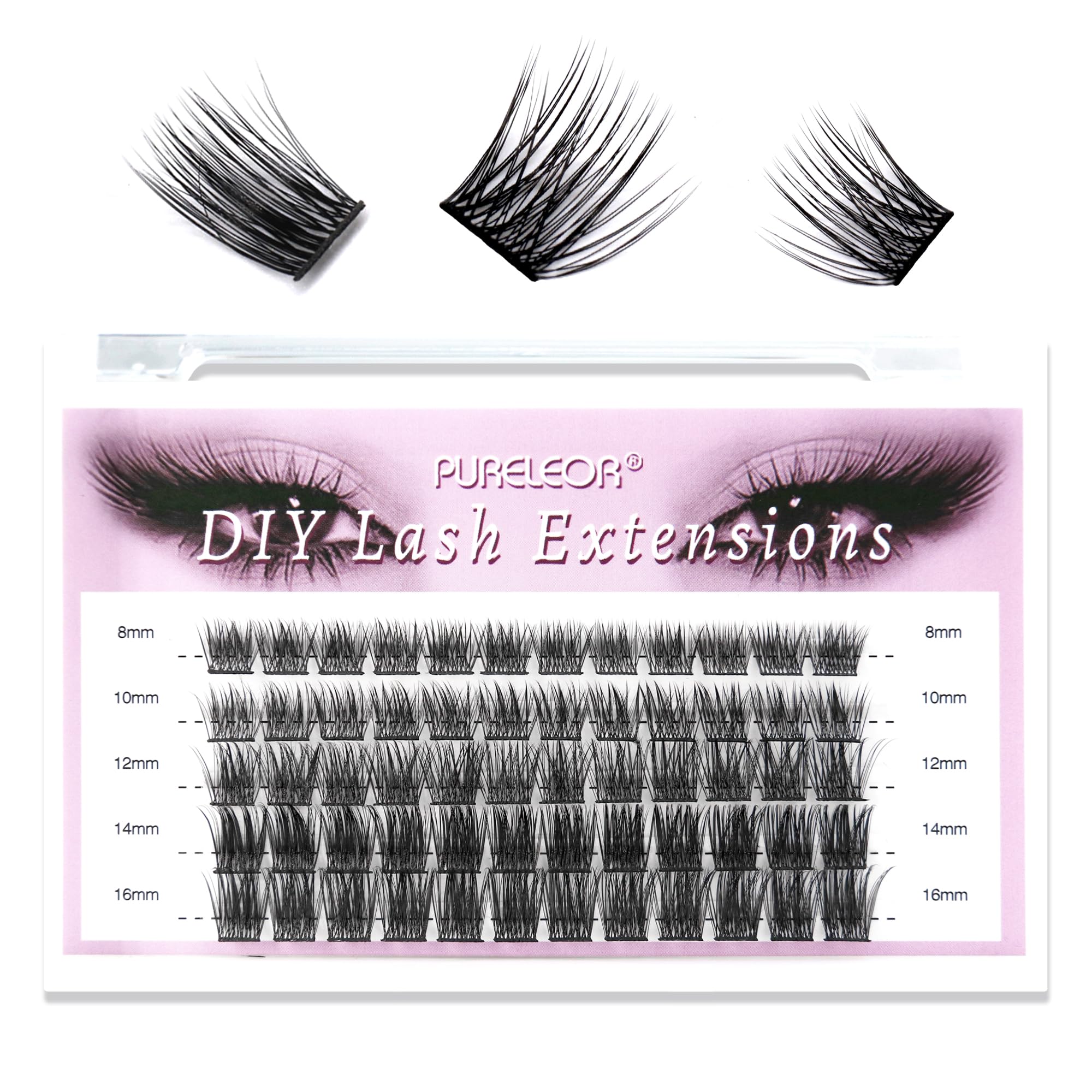 Lash Clusters 60 PCS Cluster Lashes Individual Lashes Extensions 10-16mm DIY Eyeashes Extensions Volume Wispy Soft False Eyeashes — image 1