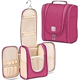 BOACAY Hanging Travel Toiletry Bag for Women and Men, Makeup Bag, Bathroom & Shower Organizer Kit for Accessories, Cosmetics, Travel Essentials