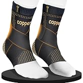 Ultra-Breathable Copper Ankle Braces Adjustable Compression Support, Medium | Removable Figure-8 Straps, AirFlow Knit, All-Day Wear - Ankle Sprains &amp; Plantar Fasciitis &amp; Sports &amp; Injury Recovery