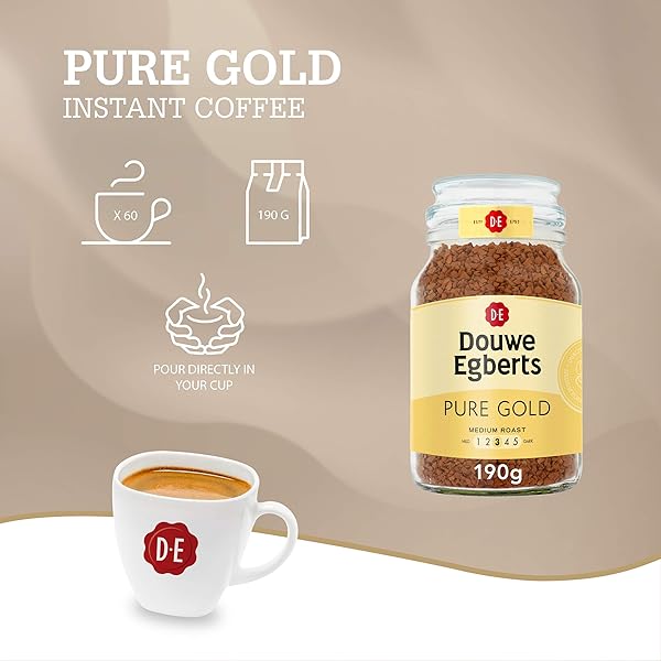 DOUWE EGBERTS – PURE GOLD MEDIUM ROAST – 190G