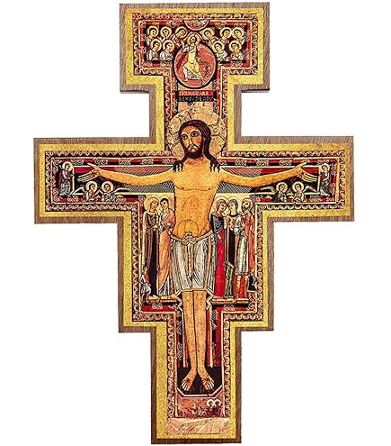 Amazon.com: BC Catholic San Damiano Crucifix Cross, Jesus Christ