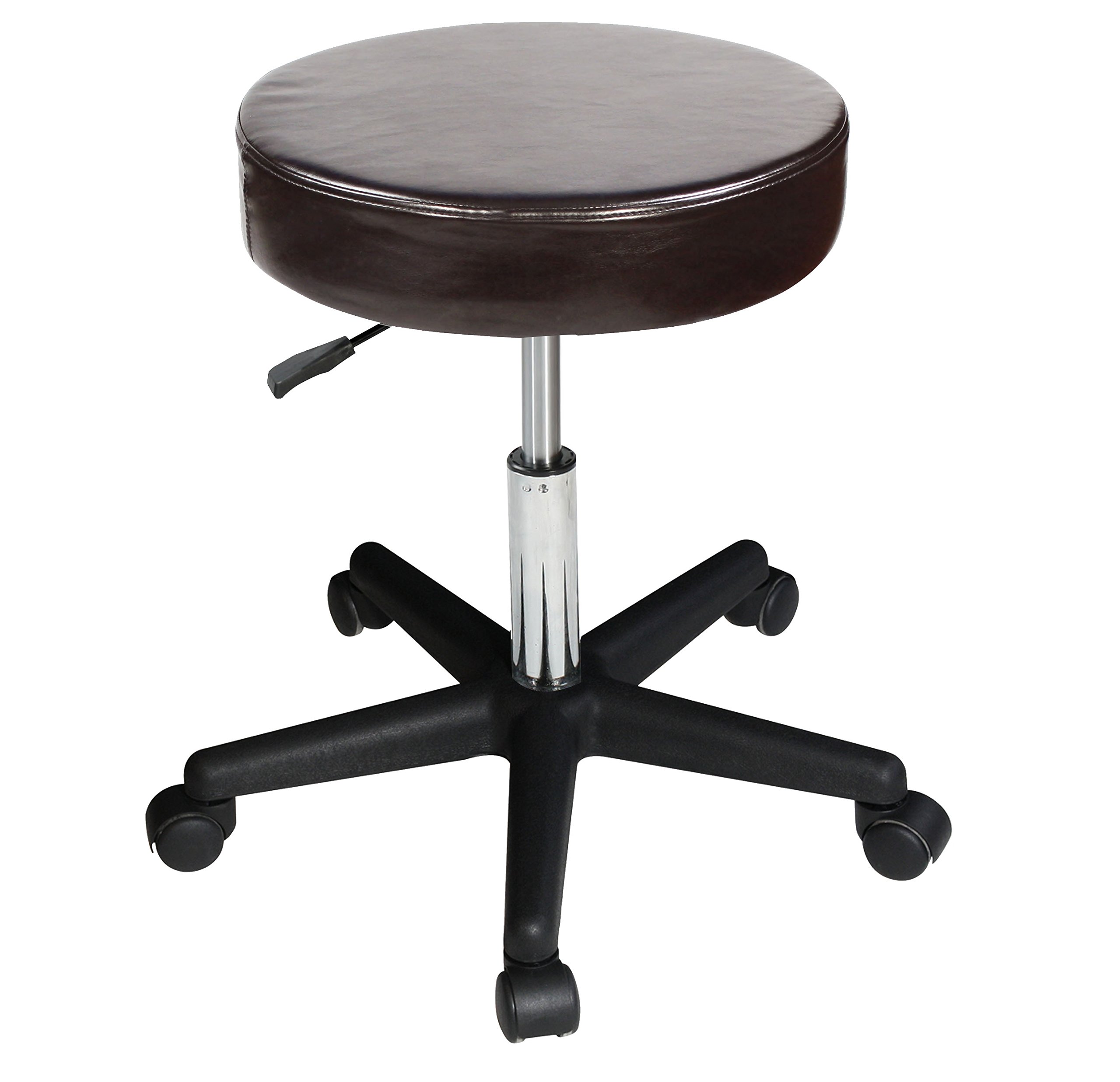 Master Massage Non-Costco Rolling Stool Swivel Stool Work Stool Practical Stool Cosmetic Stool (Coffee)