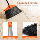 Lifewit Broom 53in Extendable Stainless Pole Indoor Outdoor 13in Head Orange view 2