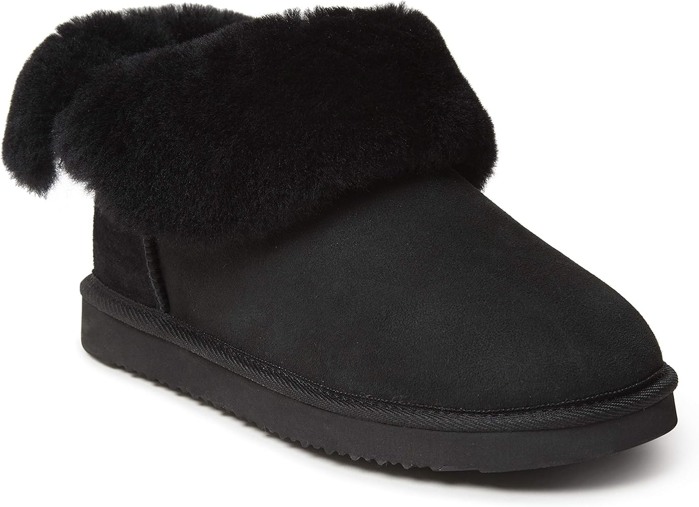 dearfoam black bootie slippers