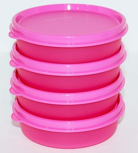 Amazon Com Tupperware Little Wonder Bowls 6 Oz Set Of 4 Pink W Pink Seals Home Kitchen