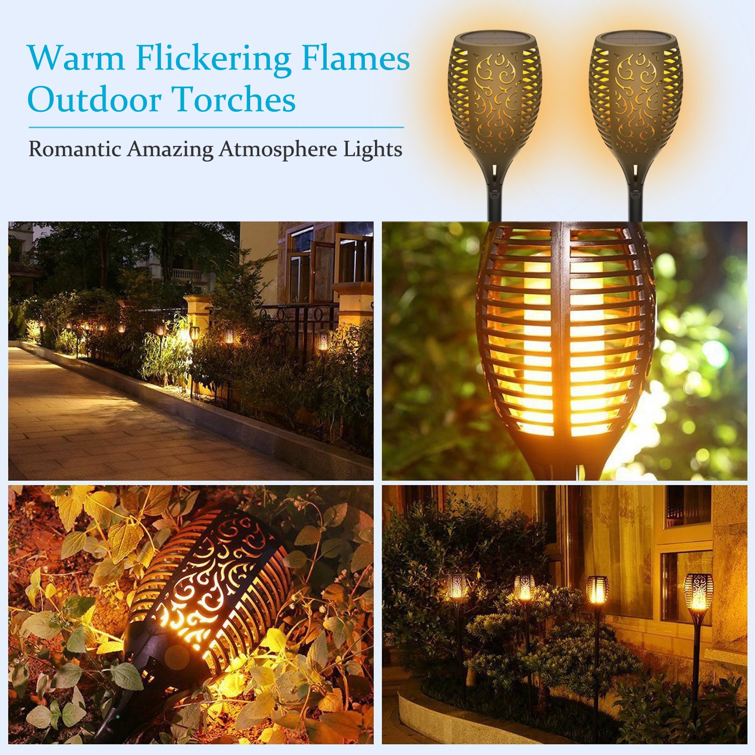Tools Home Improvement Solar Torch Lights Zenc Outdoor Led Tiki
