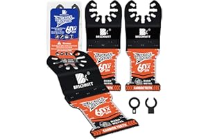 BRSCHNITT Obsidian Carbide Oscillating Saw Blades, Muti-Material Oscillating Tool Blade Quick Release for Hard Metal, Nails, 