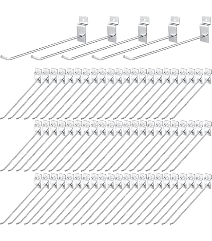 POETISKE Slatwall Hook Heavy Duty Grid Commercial Grade Metal Black Shelving Assortment Garage Storage Organizer 10 32pc