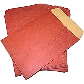 50 Pcs Vintage Envelopes Red Brown Retro Style Kraft Paper Envelope for Mail Letter Postcard Gift