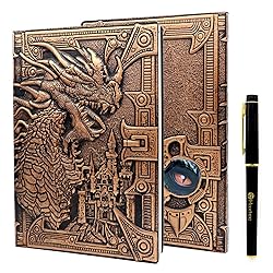 Haxtec DND Notebook 3D Embossed Copper Dragon