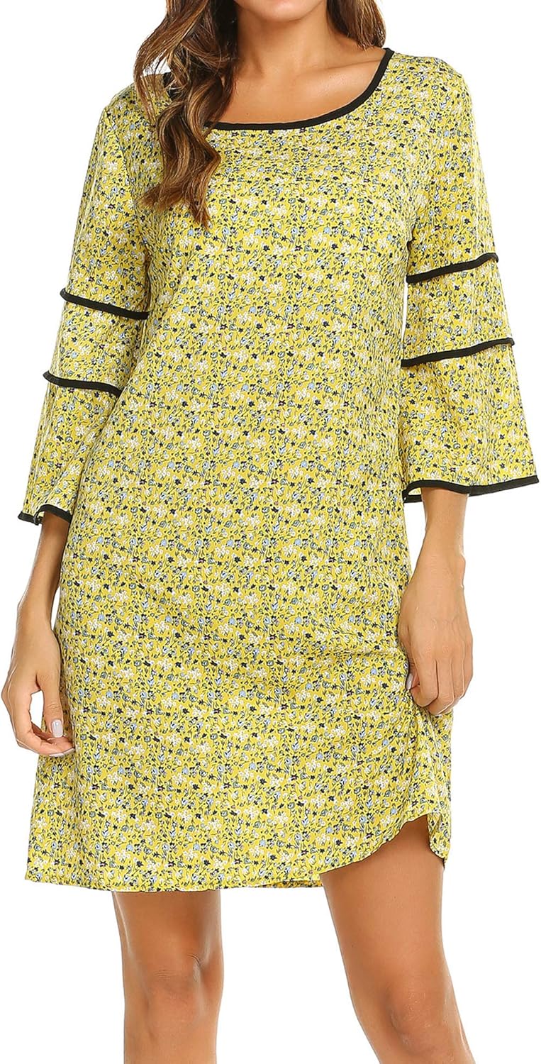 summer shift dresses with sleeves