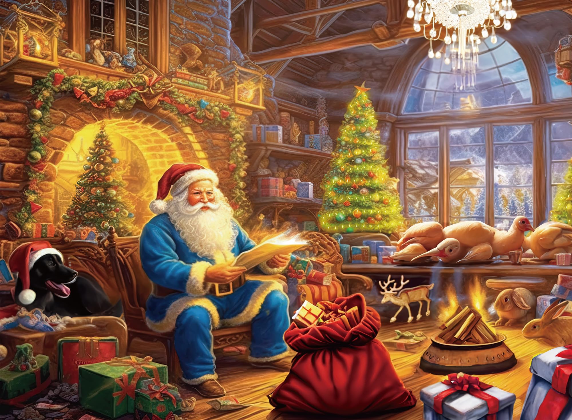 Christmas Jigsaw Puzzles for Adults 500 Piece Santa Claus 20.5 x 15 Inch Xmas Puzzles for Adults 500 Pieces Christmas Puzzles for Adults — image 1