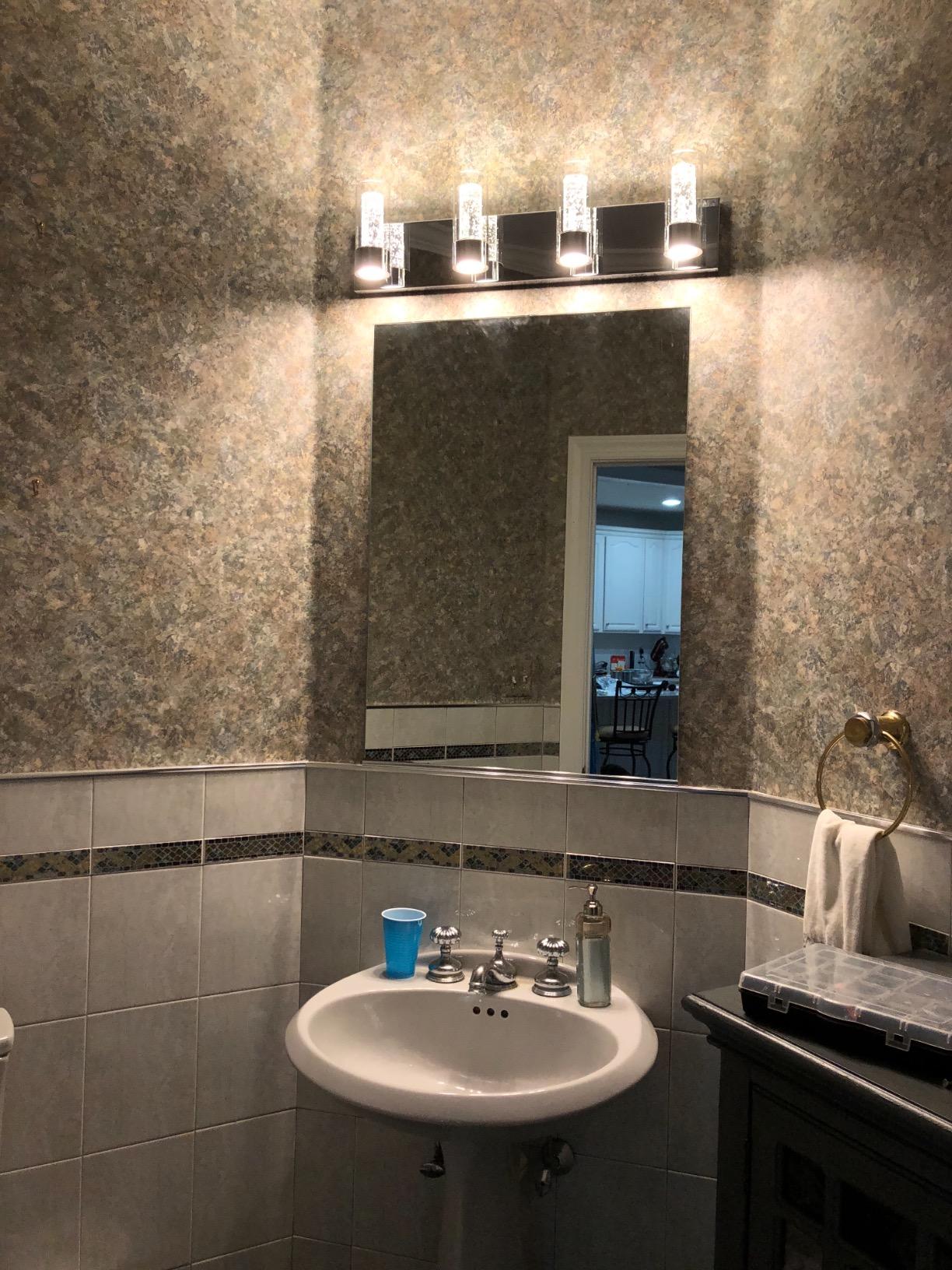 16/mo Finance JINZO 48inch LED Bathroom Vanity Wall Light Fixture 6 Light Modern Wall Mount