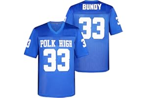 Aimhuo 33 AL Bundy Football Jersey,Polk High Movie Football Jerseys for Men,Sports Jerseys Men's 90S Hip Hop Clothing