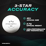 PRO-SPIN Ping Pong Balls 3-Star White 40+ Pack 12 ABS Training Balls view 3