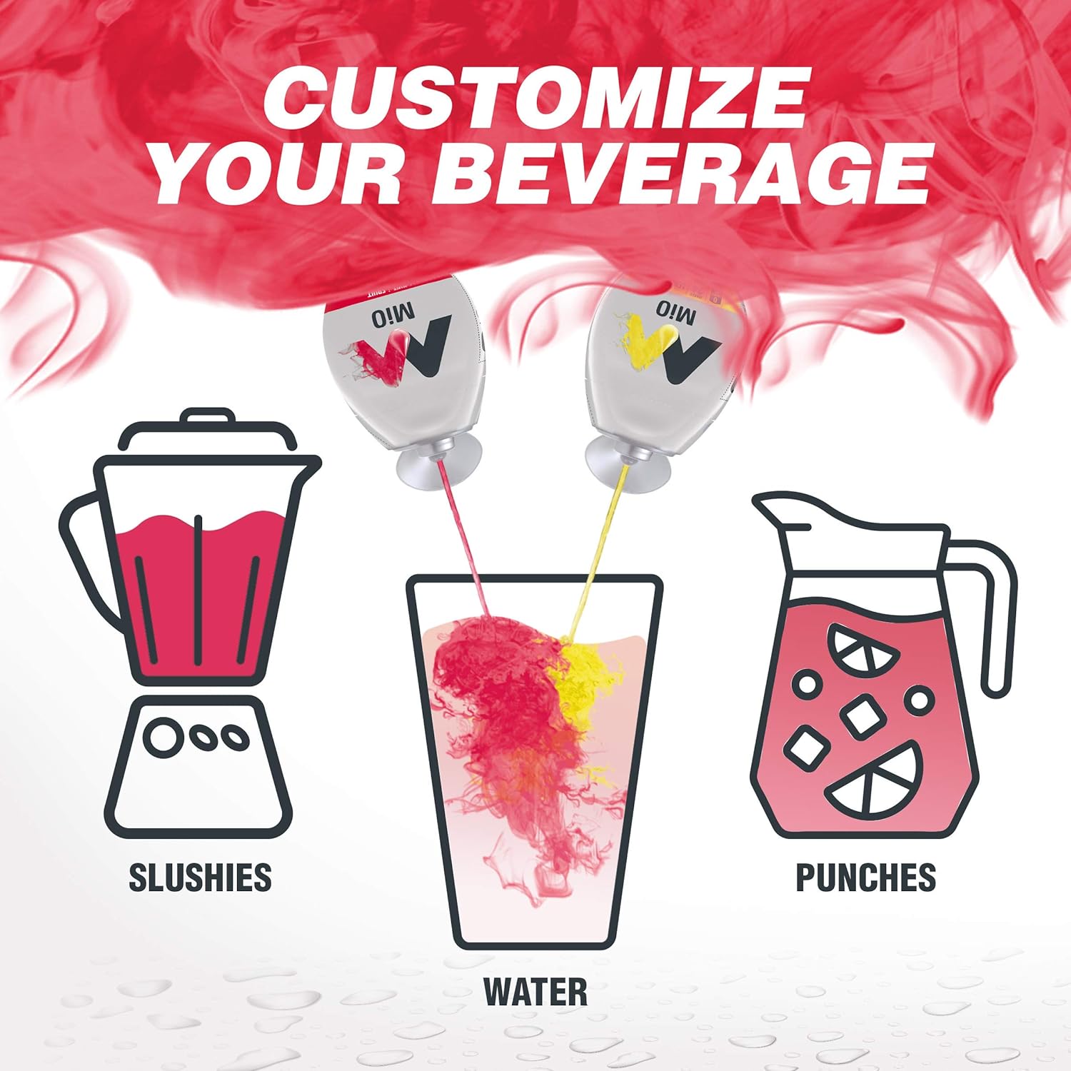 Mio Fruit Punch Liquid Water Enhancer Drink Mix (1.62 fl oz Bottle) : Beverage Flavoring Syrup : Grocery & Gourmet Food