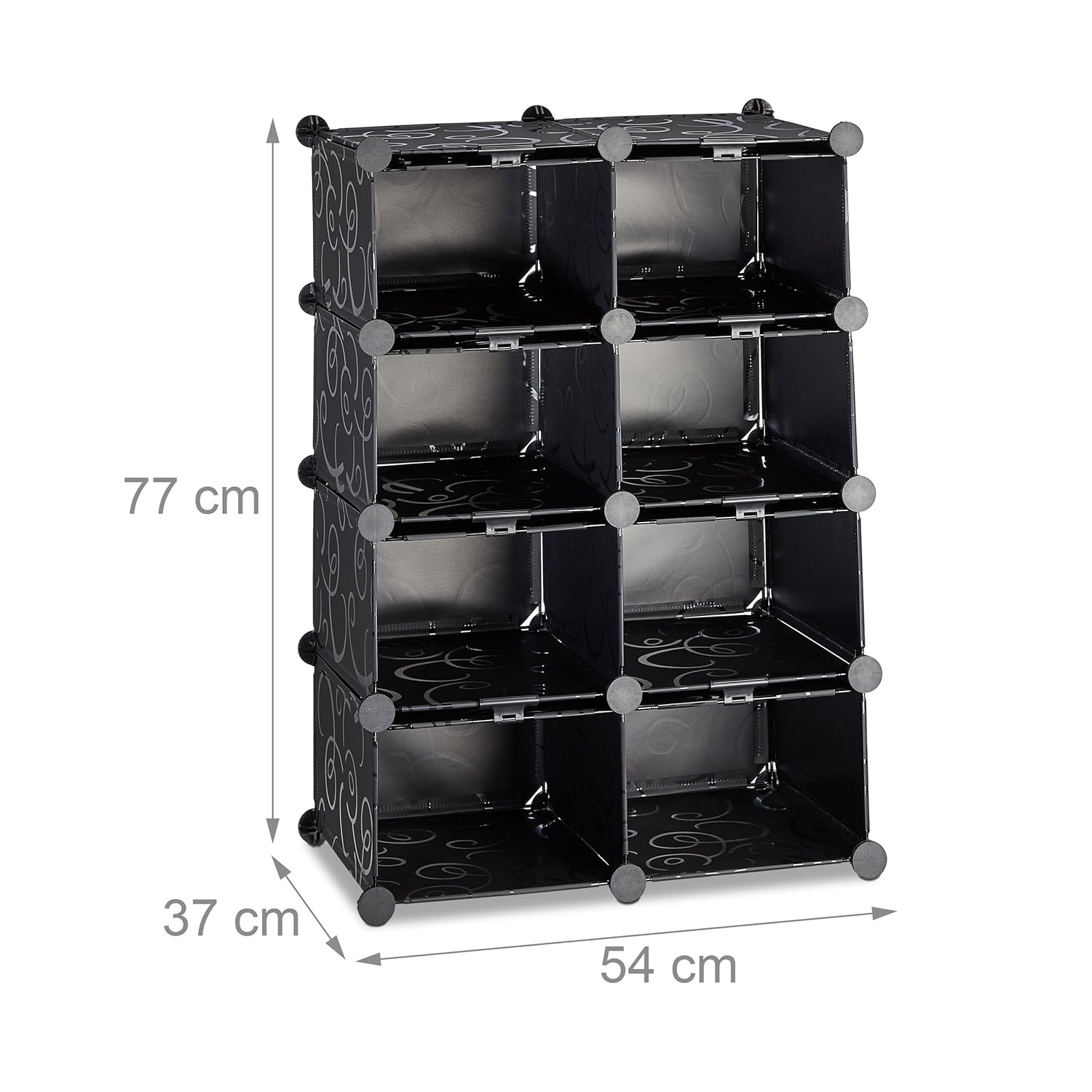 Relaxdays 8 Tier Shoe Rack Small Shoe Cabinet Stacking Shoe