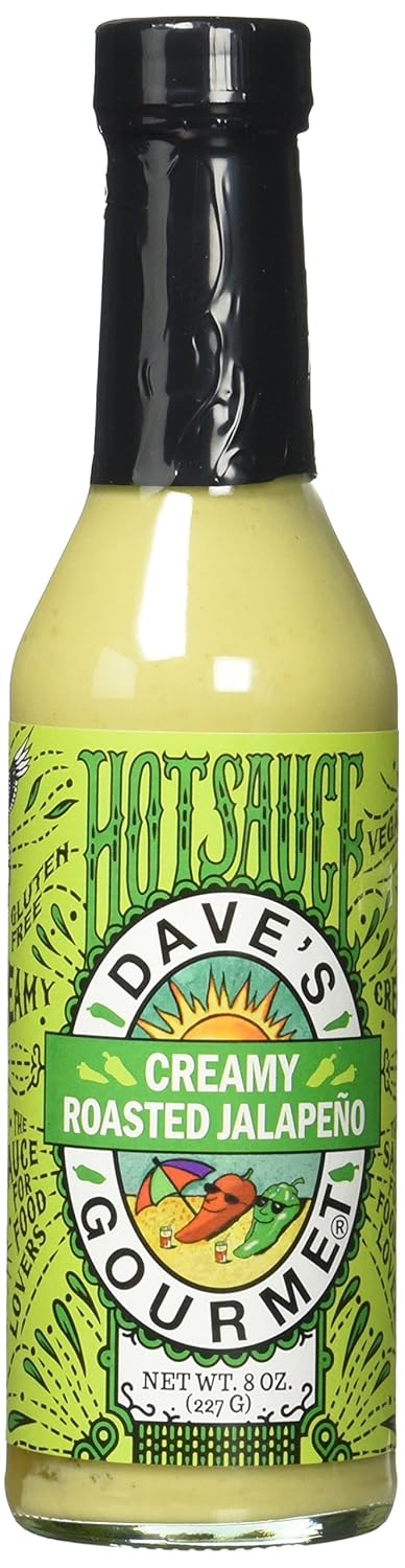 Dave's Gourmet Creamy Roasted Jalapeño Hot Sauce, 8 Ounces